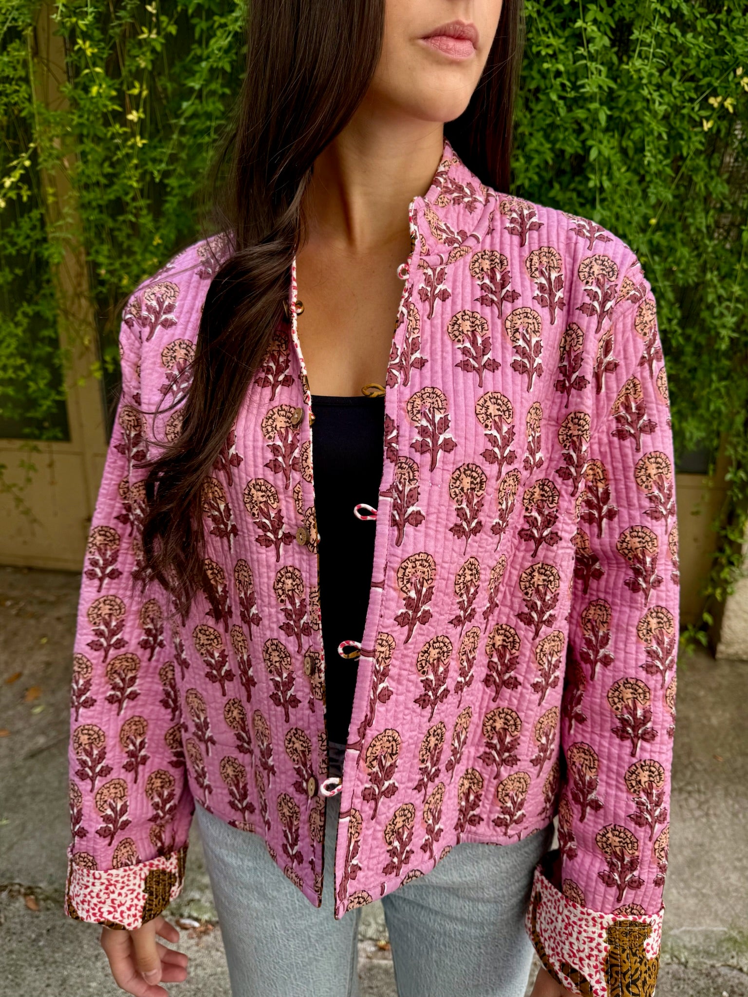 Veste Naya Léopard Rose (Réversible)
