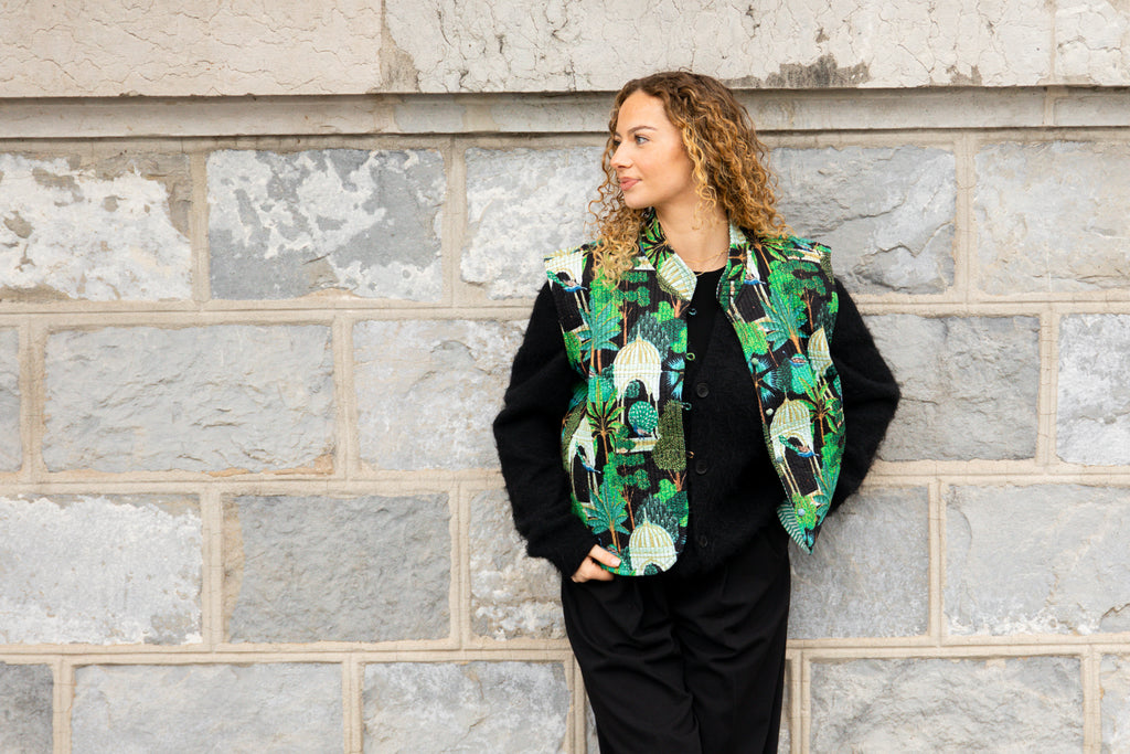 Veste sans Manche Jardin du Paon