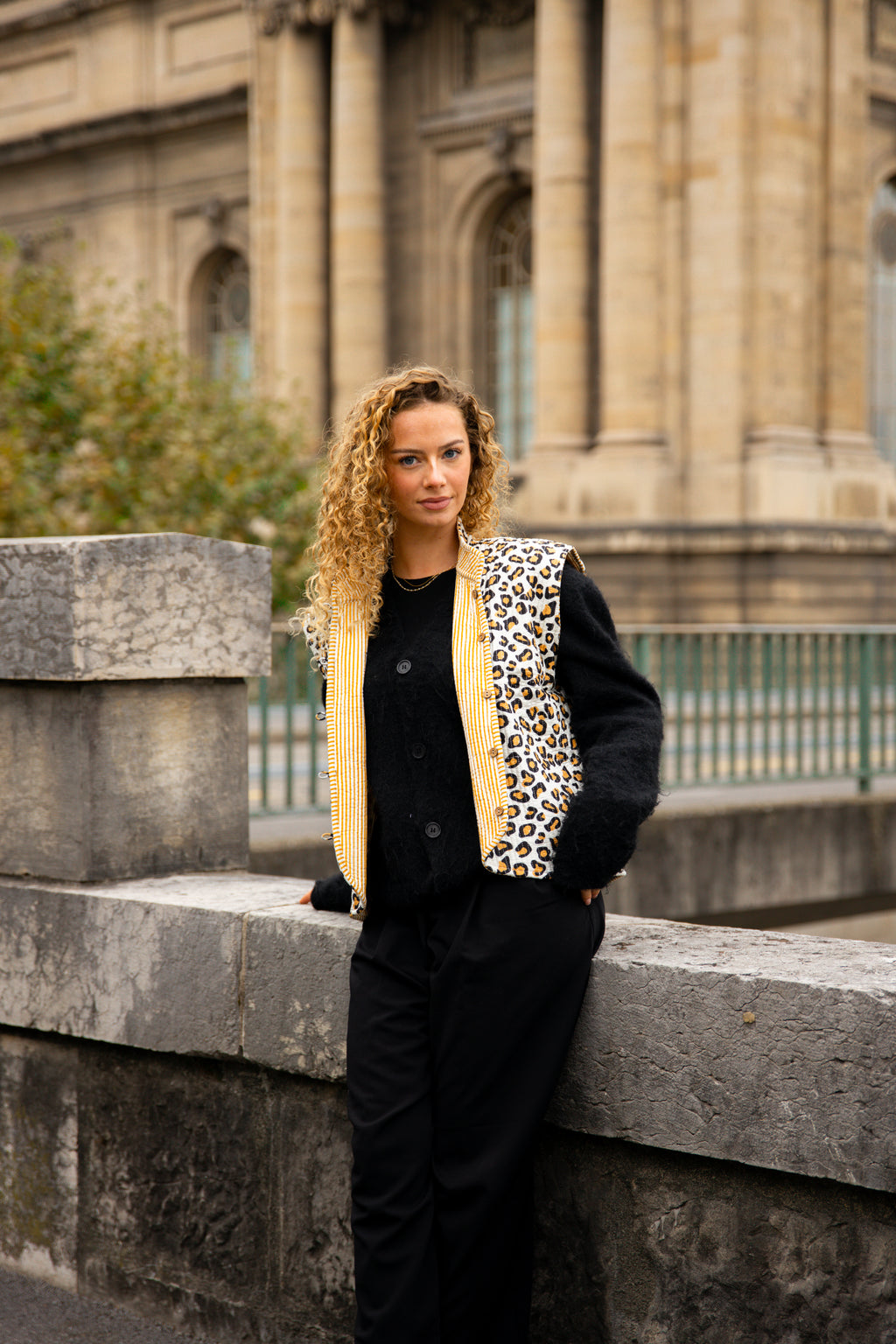 Veste sans Manche Léopard