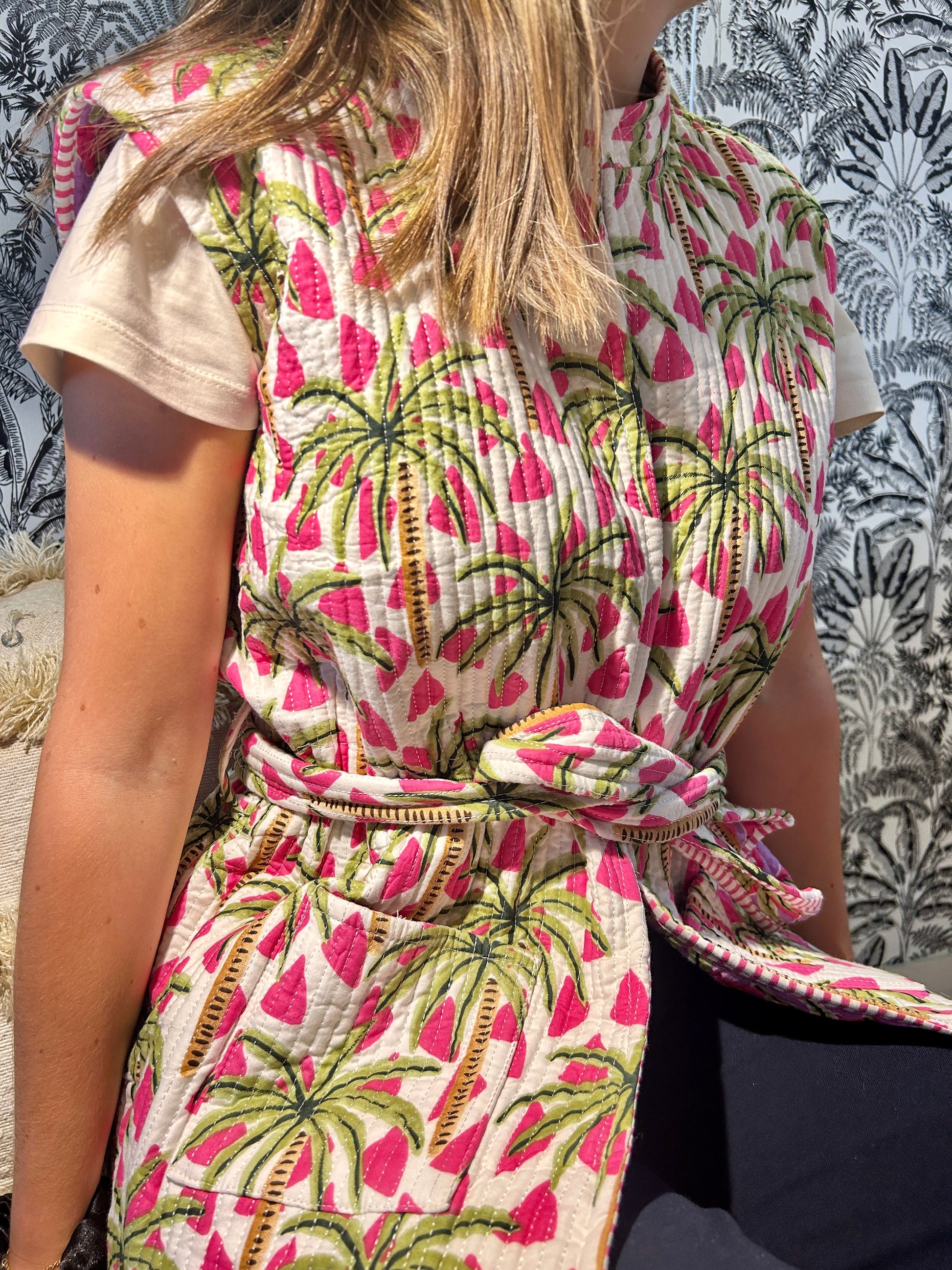 Veste sans Manche Palmiers