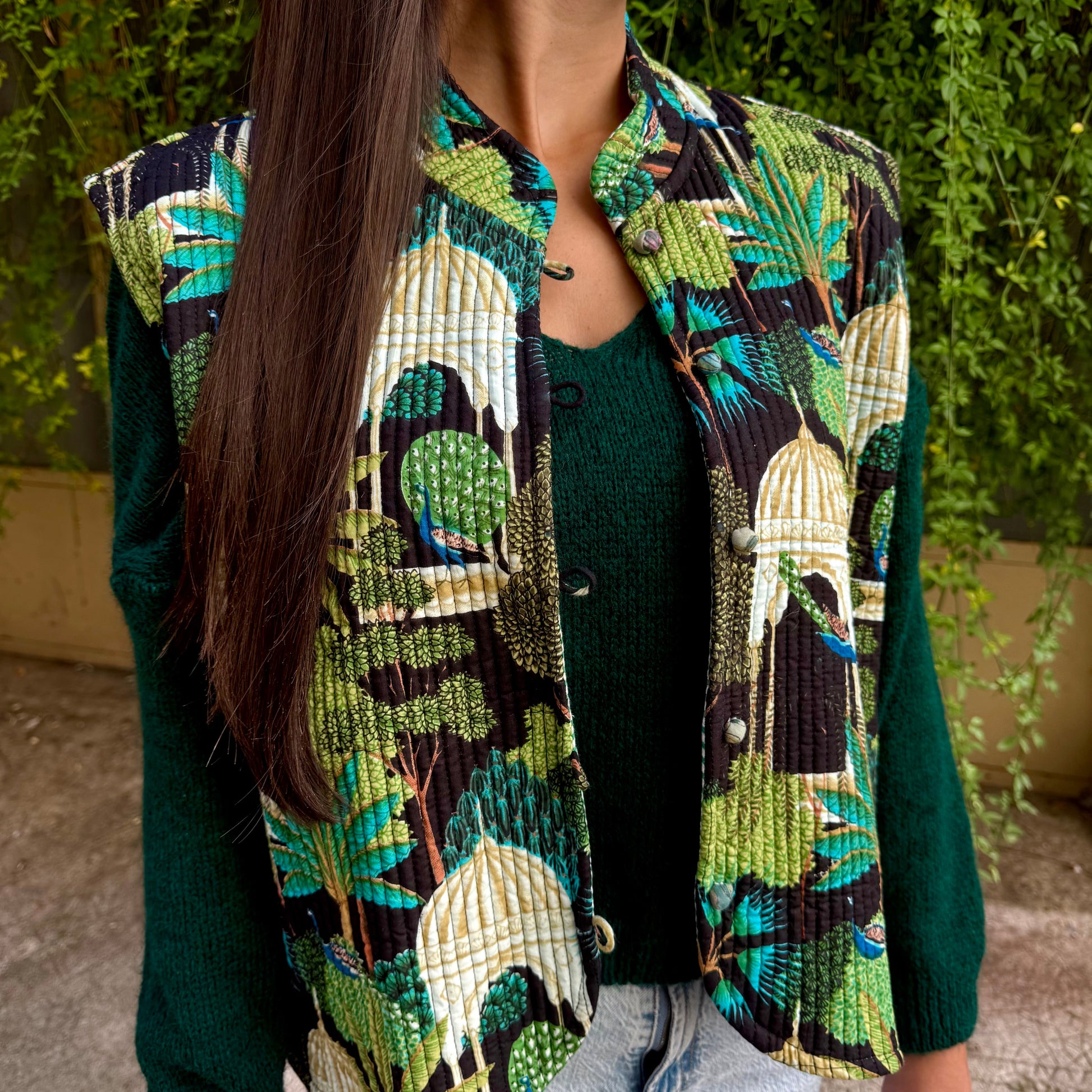 Veste sans Manche Jardin du Paon