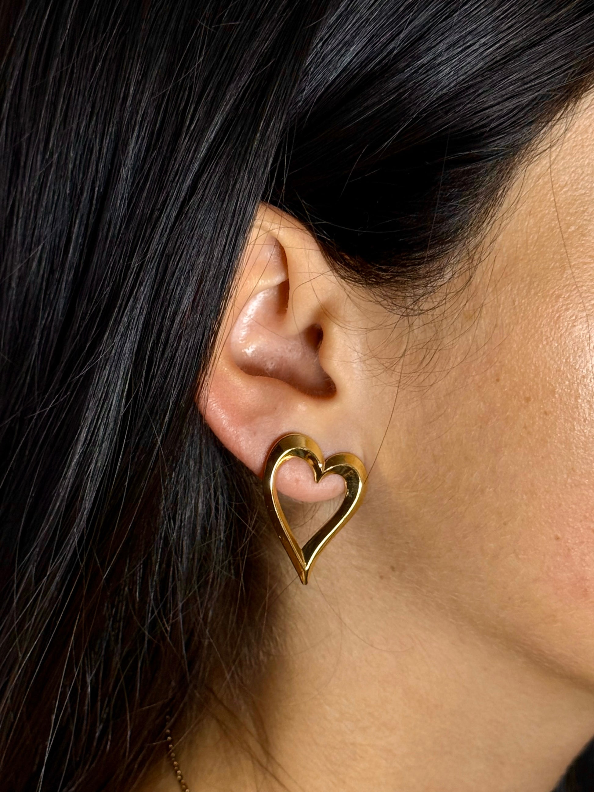 Boucles coeur acier inoxydable