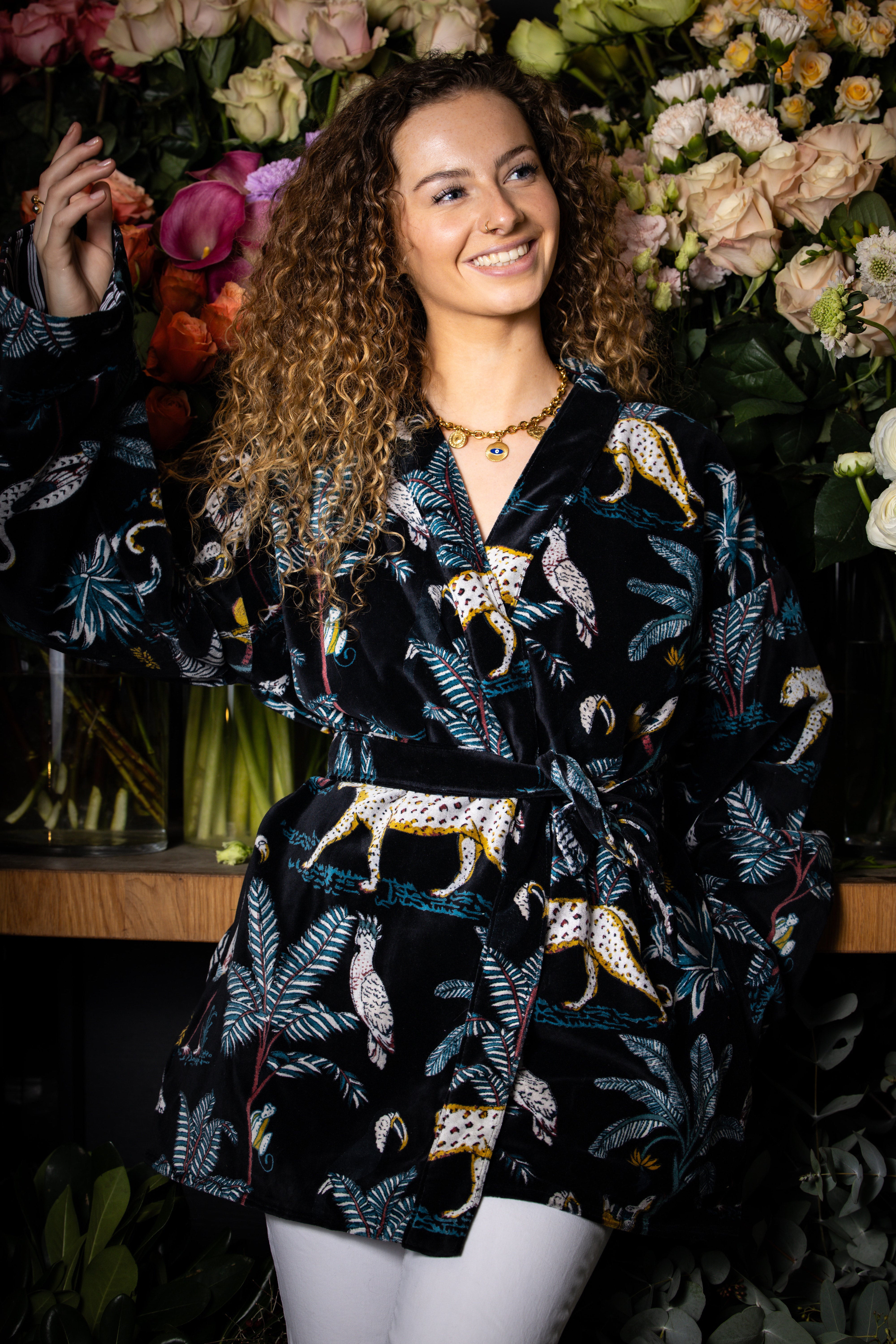 kimono velour noir jolly jungle veste mi saison