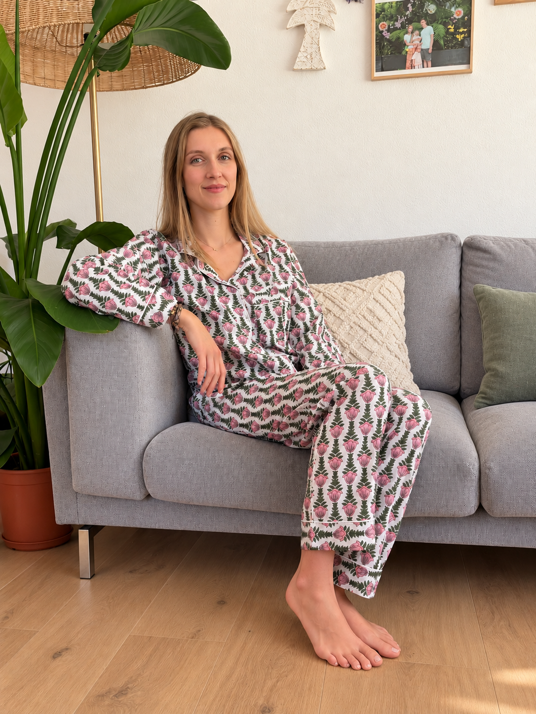 Pyjama fleurs blanc - Jolly Jungle 