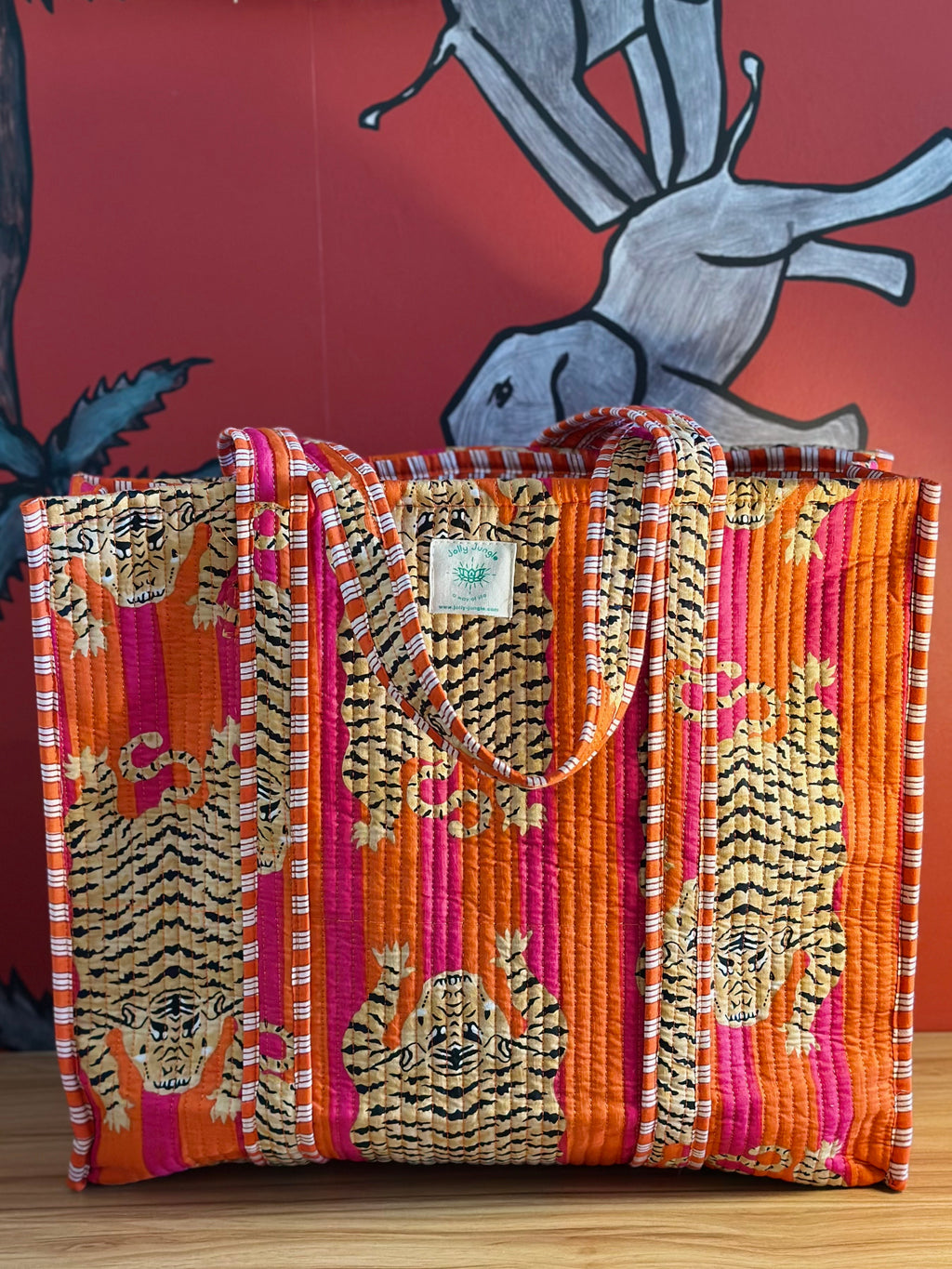 Bag Tote Ikat Rose