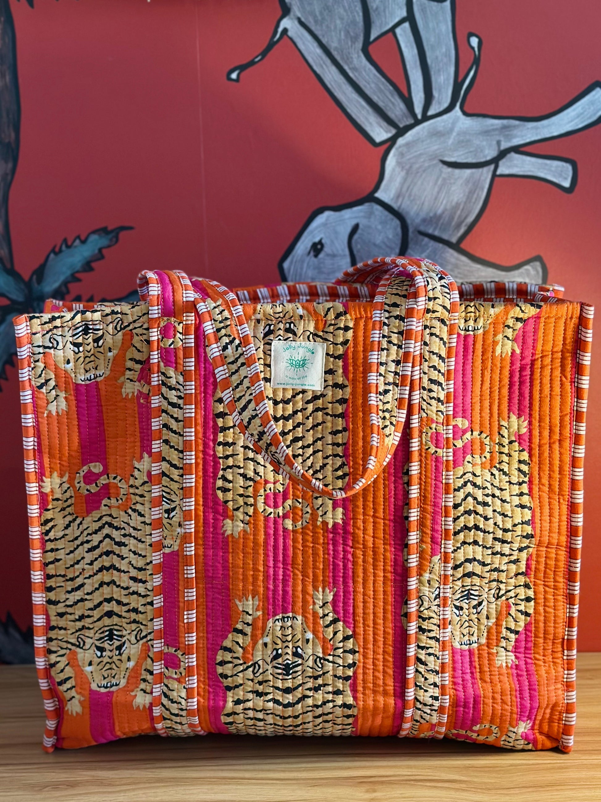 Bag Tote Ikat Rose