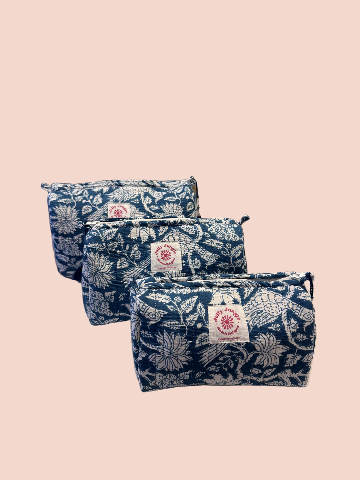 Trousse Fleurs bleue
