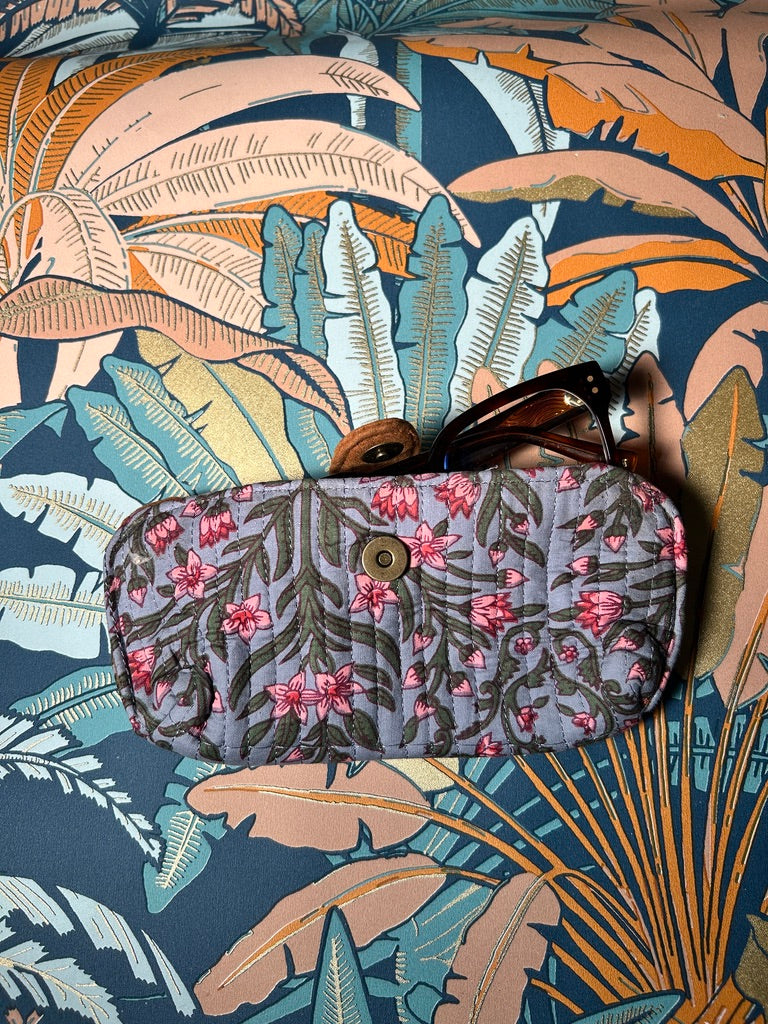 Étui à lunettes Boutons Rosés