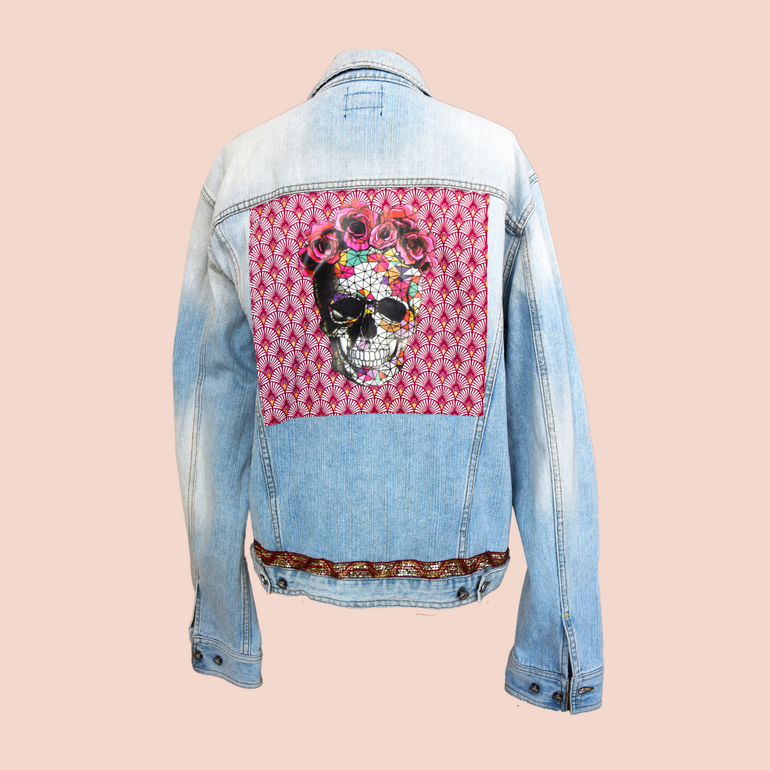 veste jeans - upcycling - Jolly Jungle